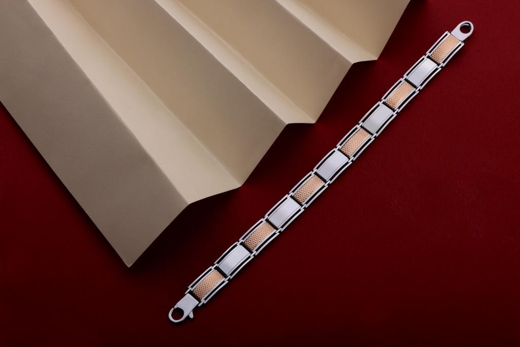 Sterling Silver Two-Tone, Zig Zag Trendy Pattern, Light Weight For Both Men And Women