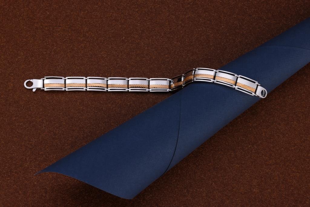Sterling Silver Two-Tone Bracelets, Light Weight for UNISEX
