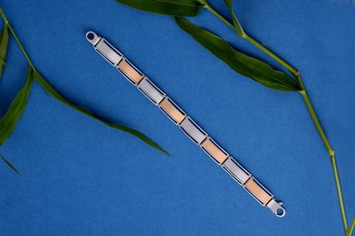 Sterling Silver Two-Tone, Light Weight Classy Bracelets for UNISEX