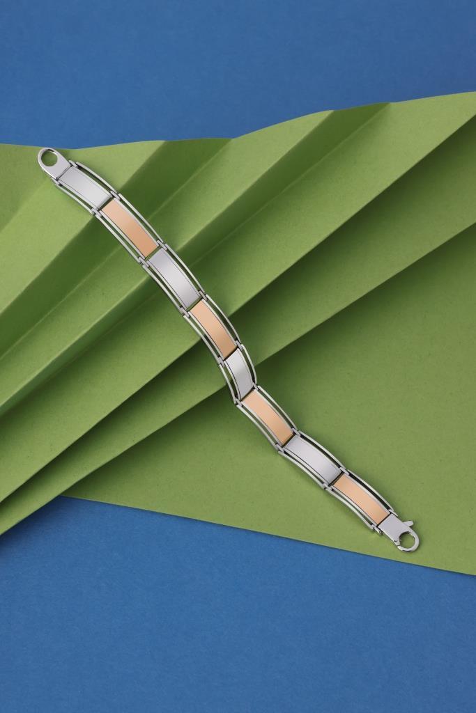 Sterling Silver Two-Tone, Light Weight Classy Bracelets for UNISEX