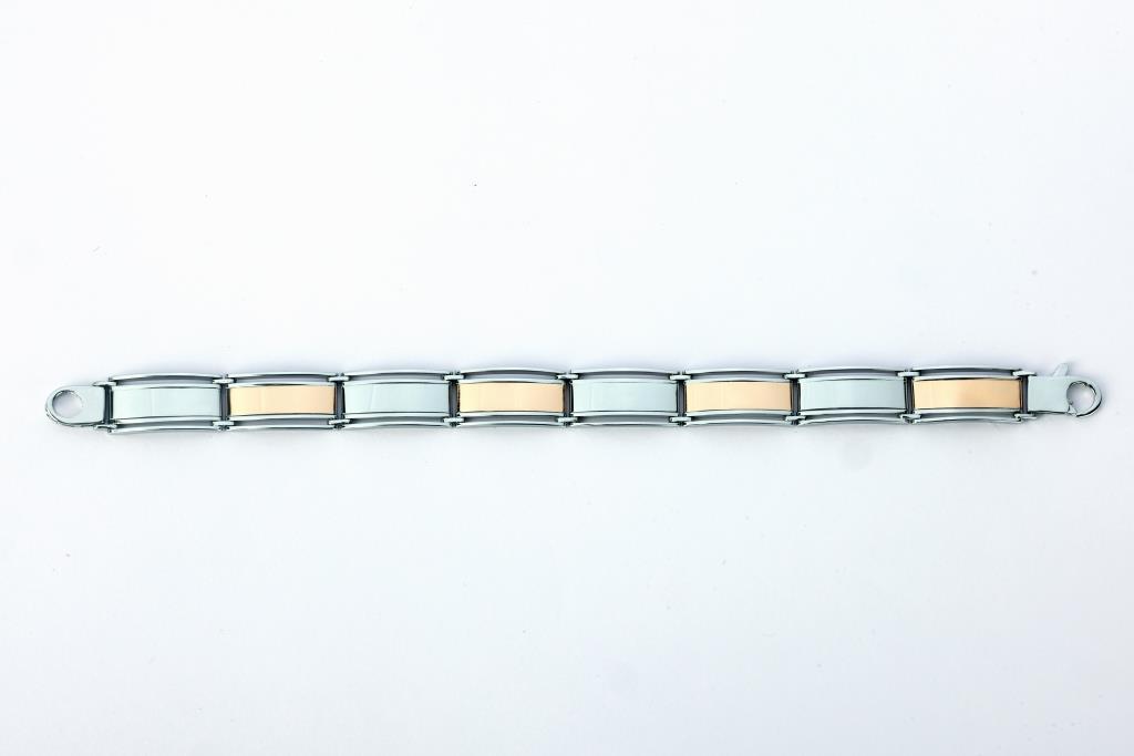 Sterling Silver Two-Tone, Light Weight Classy Bracelets for UNISEX