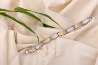 Sterling Silver Two-Tone, Light Weight Classy Bracelets for UNISEX