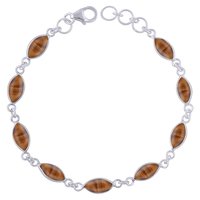 Lapis Natural Gemstone 925 Sterling Solid Silver Marquise Cabochon Handmade Bracelet