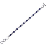 Rainbow Natural Gemstone 925 Sterling Solid Silver Oval Cabochon Handmade Bracelet