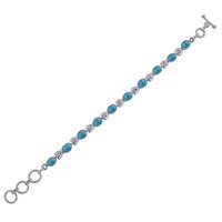 Rainbow Natural Gemstone 925 Sterling Solid Silver Oval Cabochon Handmade Bracelet