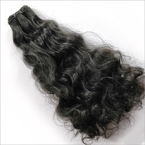 Black Wavy Machine Weft Bundles