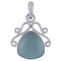 Rose Quartz Natural Gemstone 925 Sterling Solid Silver Trillion Cabochon Handmade Pendant