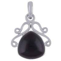 Rose Quartz Natural Gemstone 925 Sterling Solid Silver Trillion Cabochon Handmade Pendant