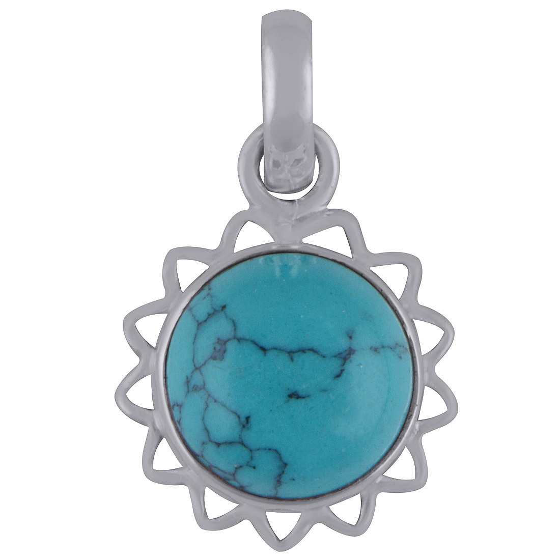 RAINBOW NATURAL GEMSTONE 925 STERLING SOLID SILVER ROUND CABOCHON HANDMADE PENDANT