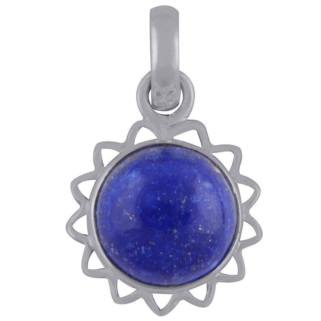 RAINBOW NATURAL GEMSTONE 925 STERLING SOLID SILVER ROUND CABOCHON HANDMADE PENDANT