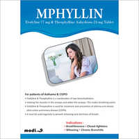 Etofyline 77mg and Theophylline Anhydrous 23mg Tablets