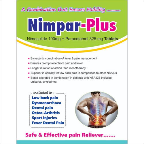 Nimesulide 100mg Paracetamol 325mg Tablets