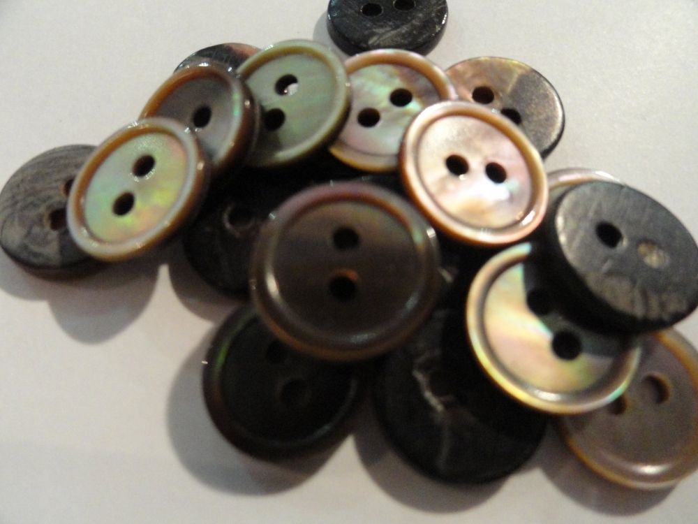 Brown Mother Of Pearl Shell Buttons