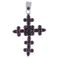 Garnet Natural Gemstone 925 Sterling Solid Silver Multiple Shape Cabochon Stone Handmade Pendant Size: Length: 58mm X Width: 42mm