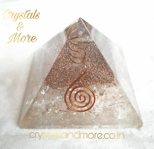 Clear Crystal Orgone Pyramid