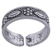PLAIN INTRICATE 925 STERLING SOLID SILVER HANDMADE TOE RING