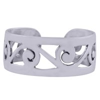 PLAIN JALI CUT 925 STERLING SOLID SILVER HANDMADE TOE RING