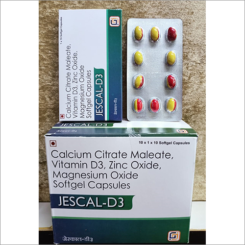 Calcium Citrate Maleate Vitamin D3 Zinc Oxide Magnesium Oxide Softgel Capsules