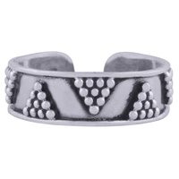 PLAIN RAWA WORK 925 STERLING SOLID SILVER HANDMADE TOE RING