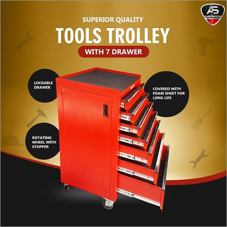 Automobile Tools Trolley With Tools