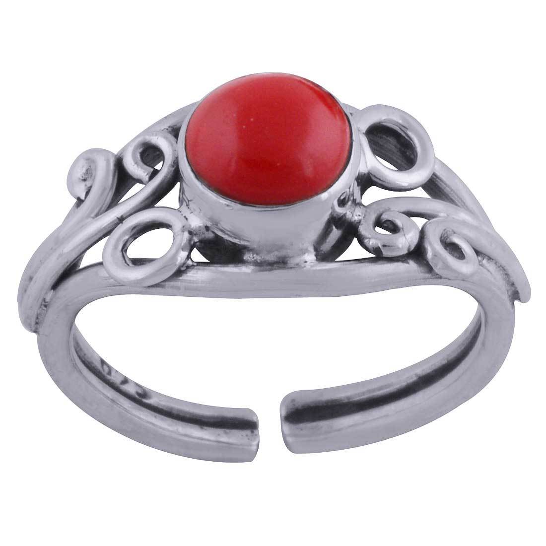 AMETHYST NATURAL GEMSTONE 925 STERLING SOLID SILVER ROUND CABOCHON HANDMADE TOE RING