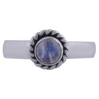 RAINBOW NATURAL GEMSTONE 925 STERLING SOLID SILVER ROUND CABOCHON HANDMADE TOE RING