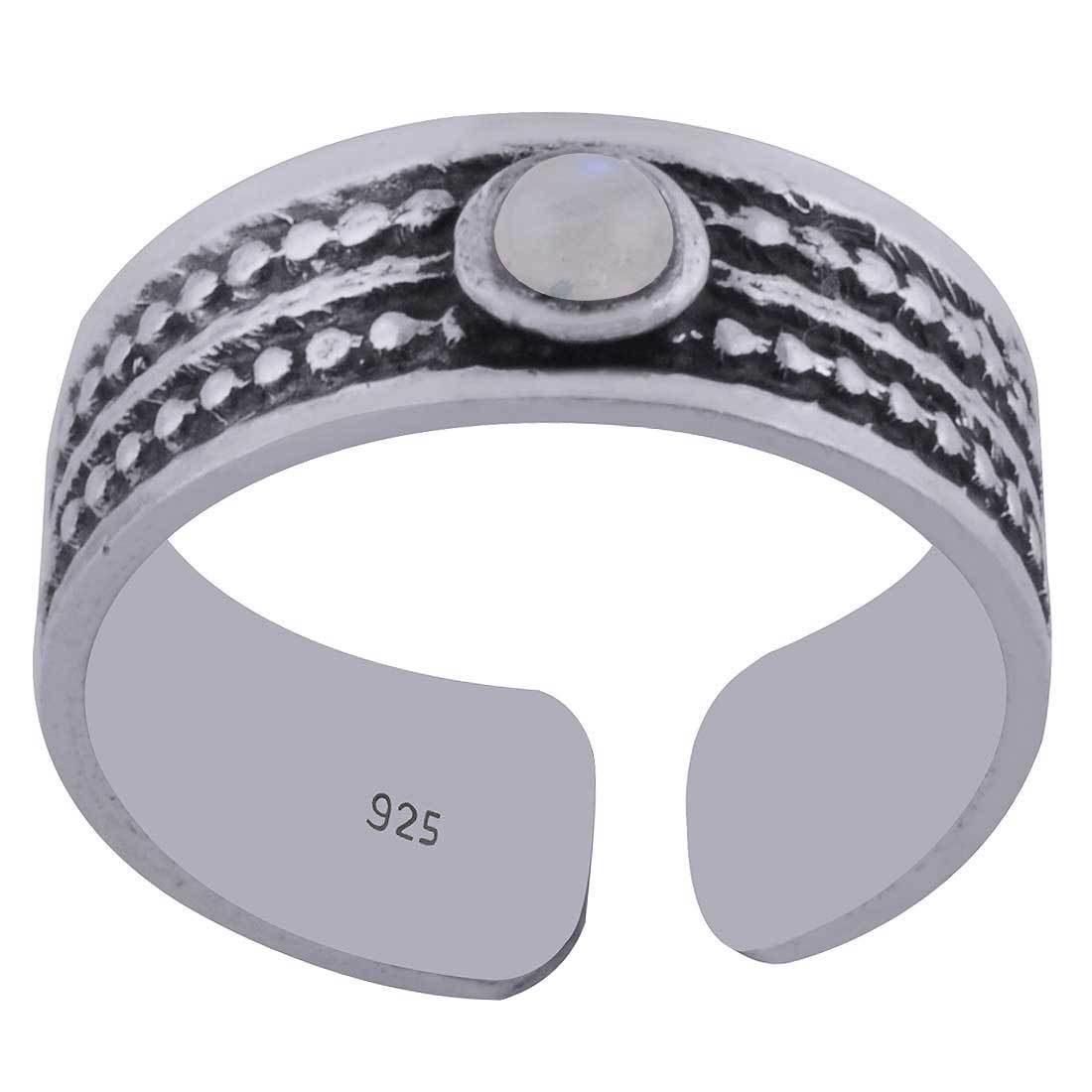 CORAL NATURAL GEMSTONE 925 STERLING SOLID SILVER ROUND CABOCHON HANDMADE TOE RING