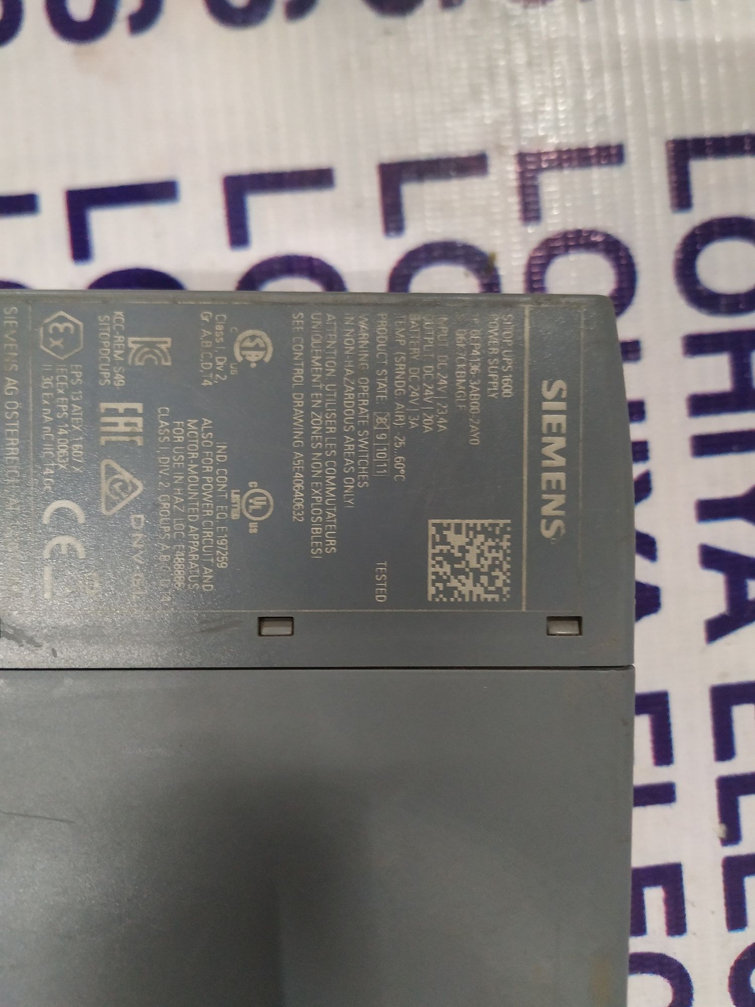 SIEMENS POWER SUPPLY 6EP4136-3AB00-2AY0