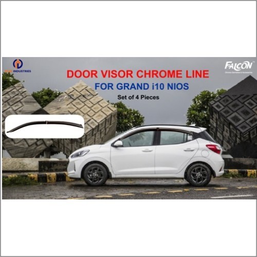 GRAND i10 NIOS CHROME LINE DOOR VISORS
