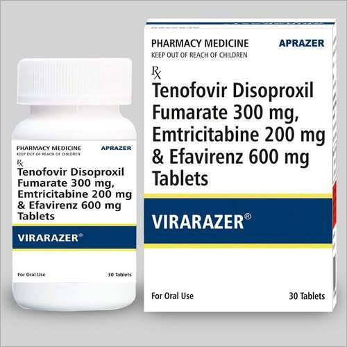 Tenofovir Disoproxil Fumarate 300 mg Emtricitabine 200 mg and Efavirenz 600 mg Tablets