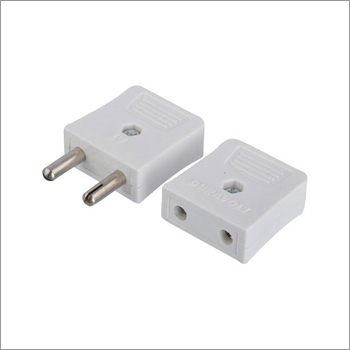 Male And Female 2 Pin Plug - Plastic & Metal, White, Miniature, Screw & Bolt Fastening | Shockproof, Heat Resistant, Quick Disconnect, Durable Design