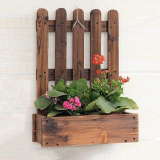 wooden planter