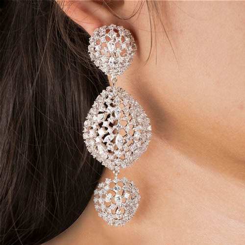 Diamond drop earrings