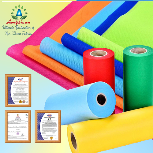 Multicolor Green 100% Polypropylene Spunbond Nonwoven Fabric Mixed Recycled Material For Bags