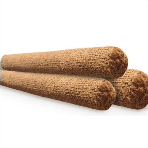 Erosion Control Coir Log - Natural Fiber Material, Customizable Lengths , Dense Cylindrical Design for Soil Stabilization