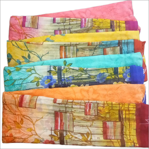 Ladies Georgette Saree - 6.3 m Length, Multicolor Floral Print | Casual Wear, Machine Wash