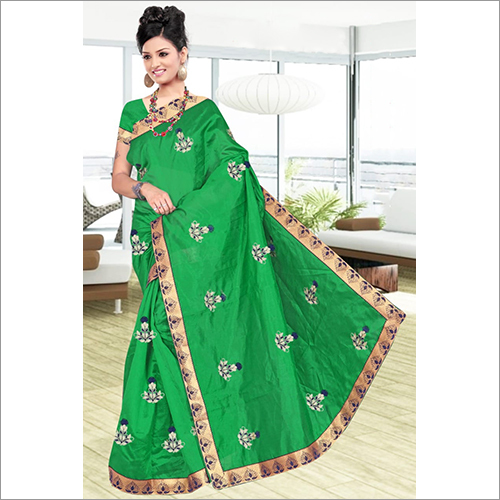 Casual Ladies Lace Border Sarees