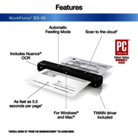 Epson ES-50 Portable Sheetfed Document Scanner