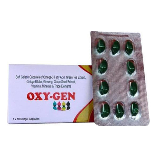 Soft Gelatin Capsules Of Omega-3 Fatty Acid, Green Tea Extract, Vitamin, Minerals And Trace Elements