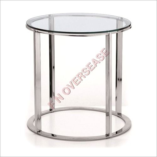 Ss Round Side Table With Polished Finish Dimension(L*W*H): 609X355X355 Millimeter (Mm)