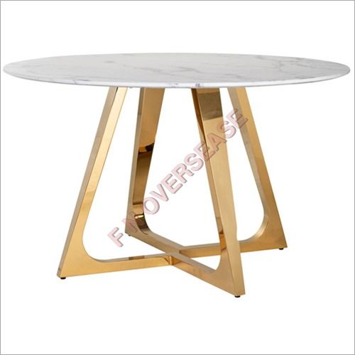 Aluminium Table With Gold Finish Table