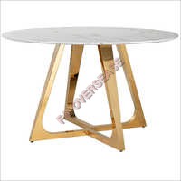 Aluminium Table With Gold Finish Table