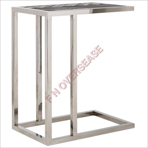 SS Side Table With Polished Finish