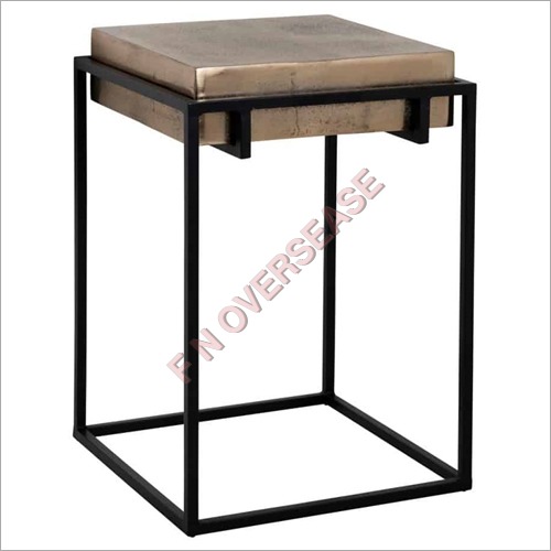 Cast Aluminium Side Table With Matt Black Finish