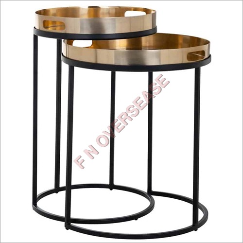 Copper Plated Dunelm Nest Of Tables