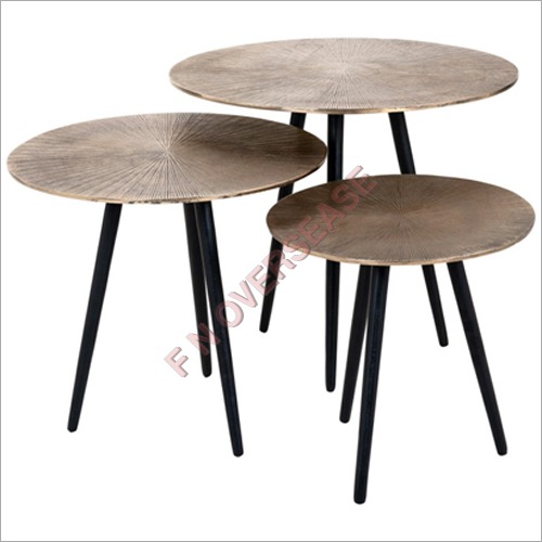 Venetian Metal Nest of 3 Tables