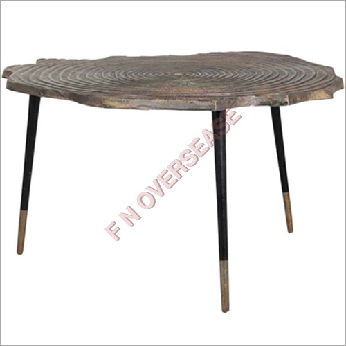 Cast Aluminium Table With Brass Antique Finish