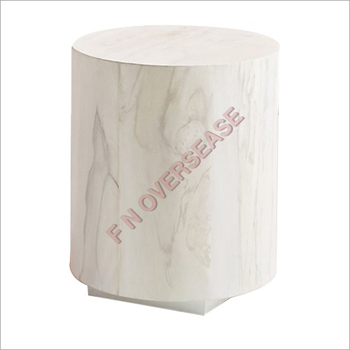 Wood Log Side Table With Bleach Finish Dimension(L*W*H): 609X406X406 Millimeter (Mm)