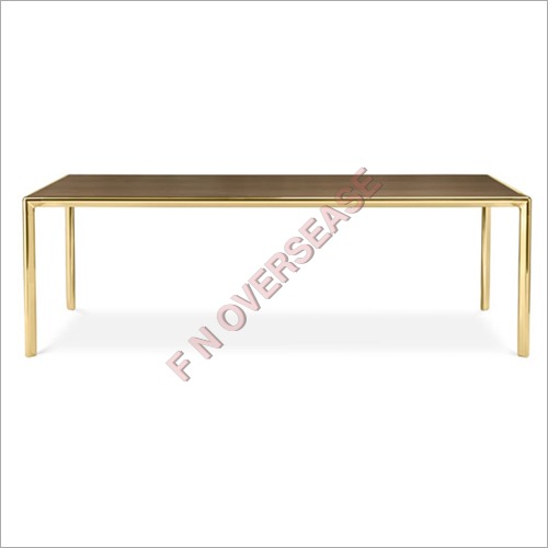 Aluminium Table With Gold Finish