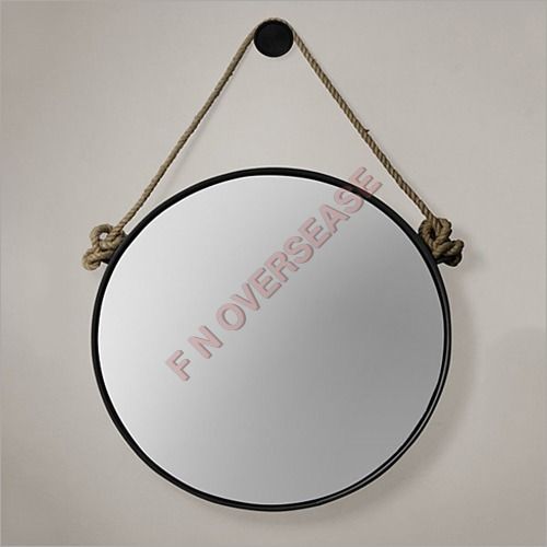 Iron Frame With Glossy Brass Finish Mirror Size: 762X20Mm.